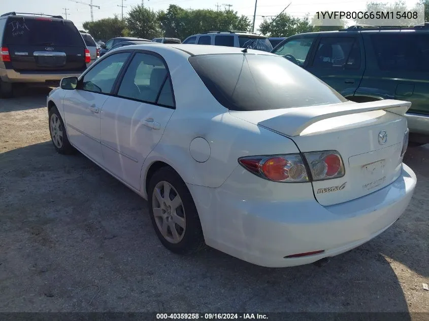 2006 Mazda Mazda6 I VIN: 1YVFP80C665M15408 Lot: 40359258