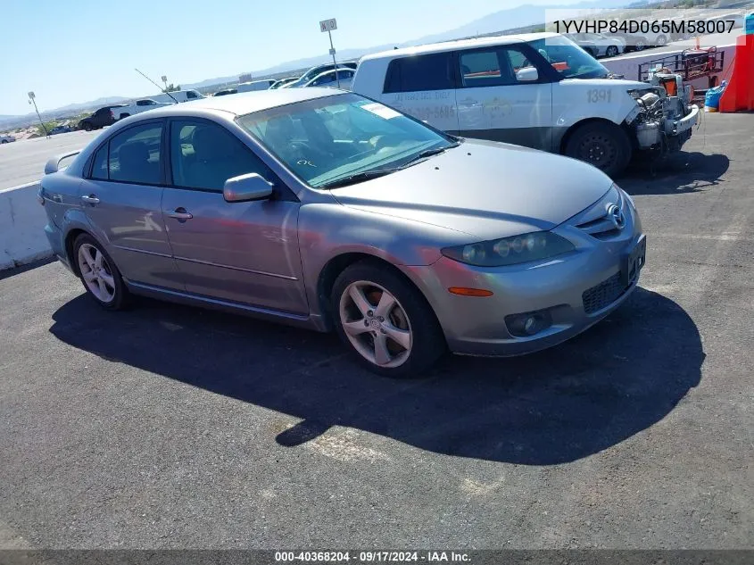 1YVHP84D065M58007 2006 Mazda Mazda6 S Sport