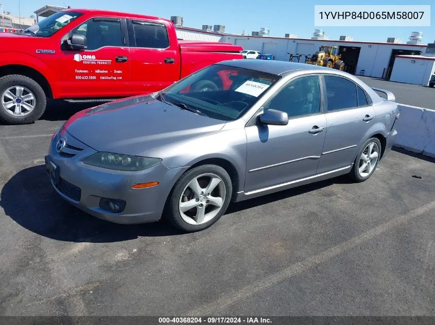 1YVHP84D065M58007 2006 Mazda Mazda6 S Sport