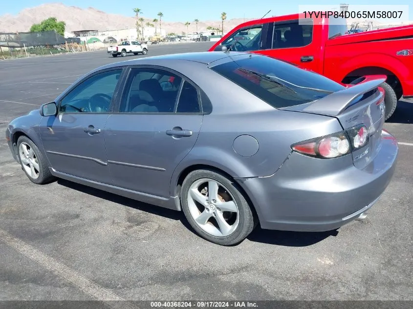 1YVHP84D065M58007 2006 Mazda Mazda6 S Sport