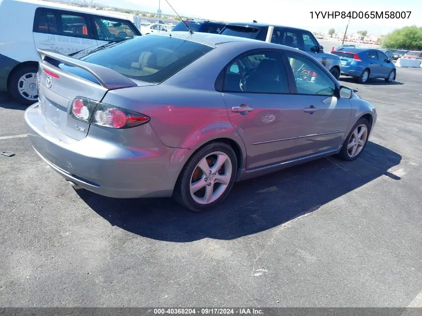 1YVHP84D065M58007 2006 Mazda Mazda6 S Sport