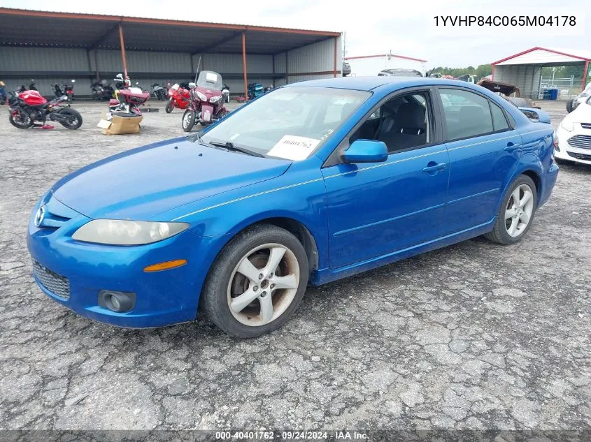 2006 Mazda 6 I VIN: 1YVHP84C065M04178 Lot: 40401762