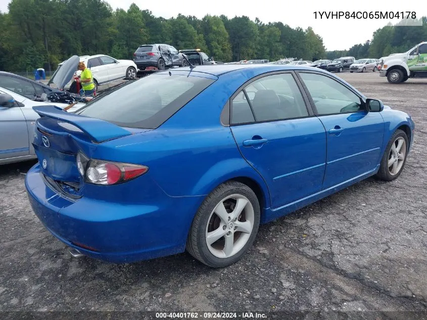 1YVHP84C065M04178 2006 Mazda 6 I