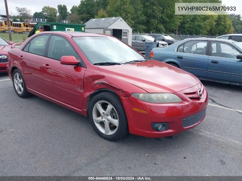 1YVHP80C265M70933 2006 Mazda 6 I