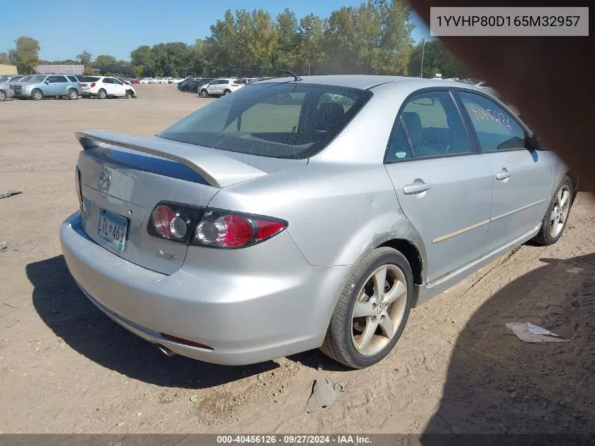 2006 Mazda Mazda6 Sport S VIN: 1YVHP80D165M32957 Lot: 40456126