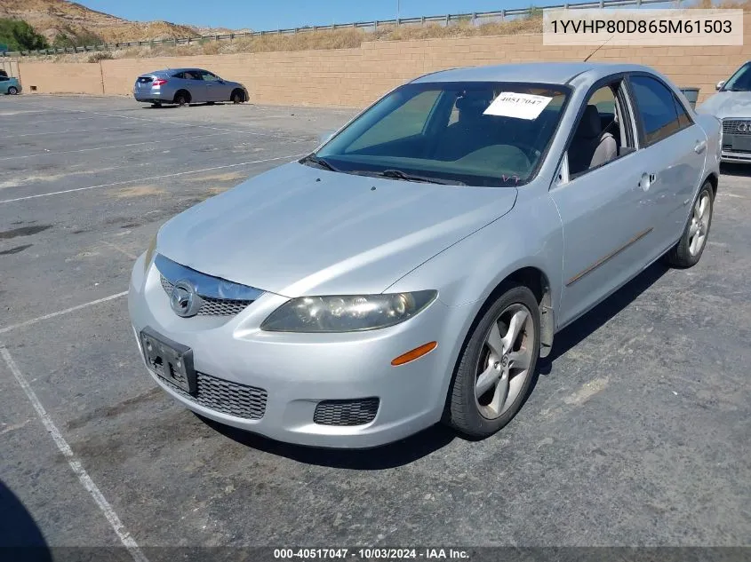 2006 Mazda Mazda6 S VIN: 1YVHP80D865M61503 Lot: 40517047