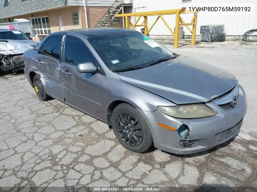 1YVHP80D765M59192 2006 Mazda Mazda6 S