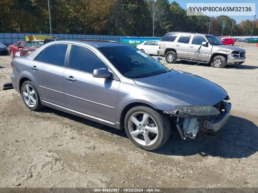 2006 Mazda Mazda6 I Sport VIN: 1YVHP80C665M32136 Lot: 40662997