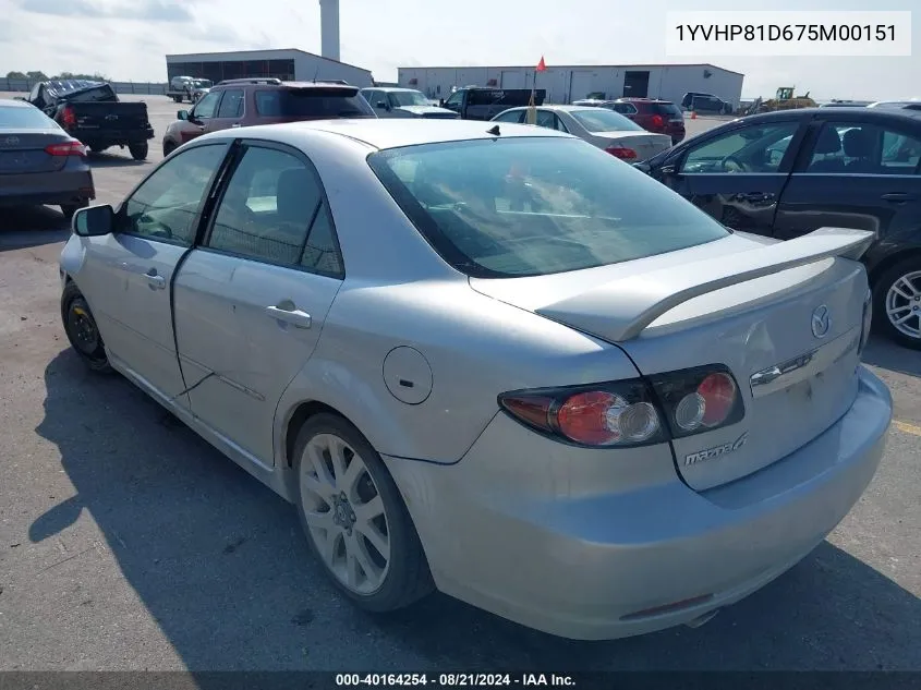 1YVHP81D675M00151 2007 Mazda Mazda6 S