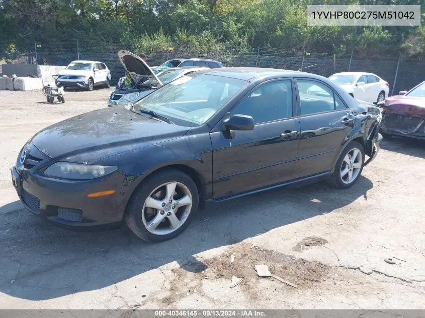 2007 Mazda Mazda6 I Sport Ve VIN: 1YVHP80C275M51042 Lot: 40346145