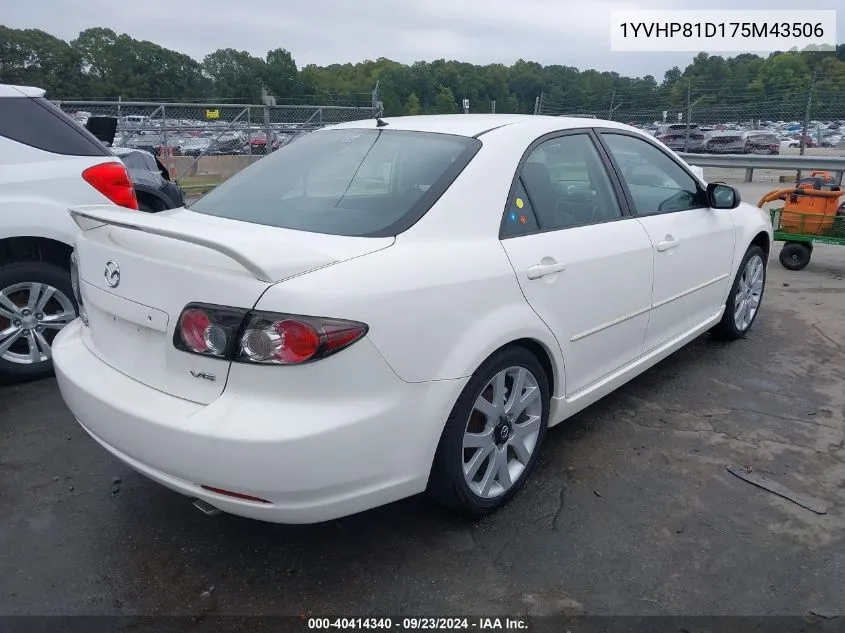 1YVHP81D175M43506 2007 Mazda Mazda6 S Grand Touring