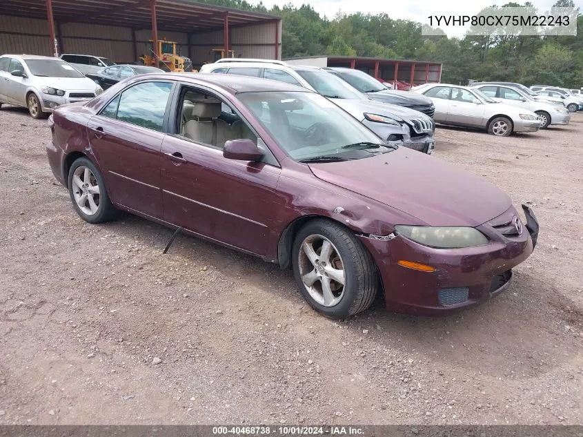 1YVHP80CX75M22243 2007 Mazda 6 I