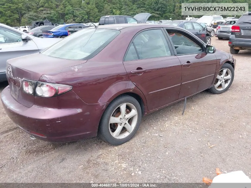 1YVHP80CX75M22243 2007 Mazda 6 I