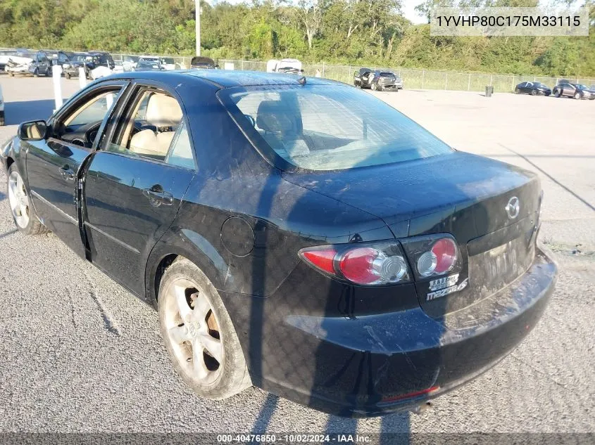 2007 Mazda Mazda6 I Sport Ve VIN: 1YVHP80C175M33115 Lot: 40476850