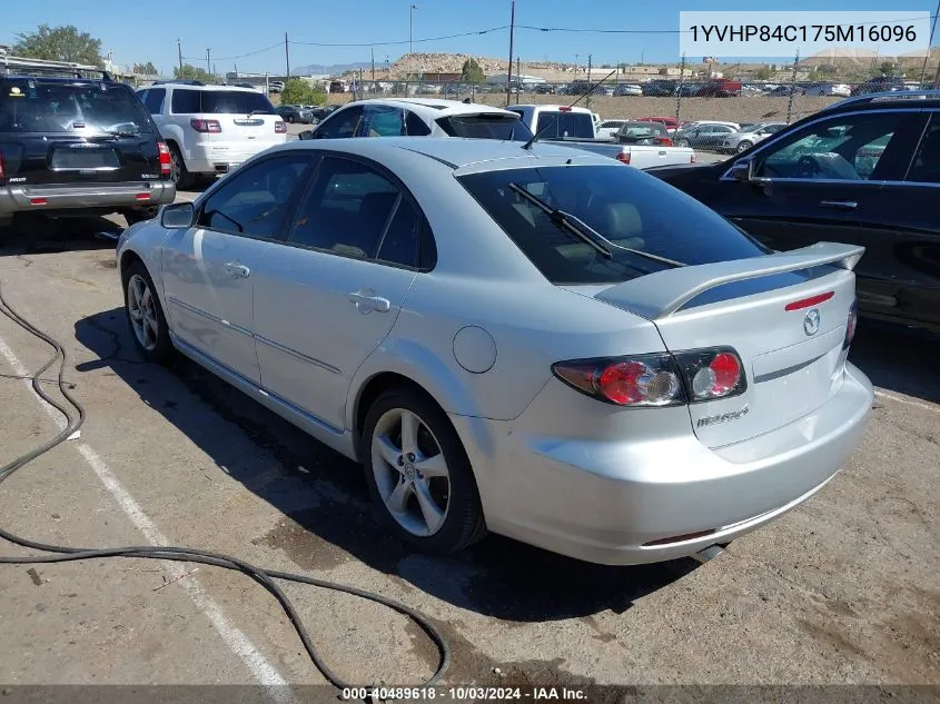 1YVHP84C175M16096 2007 Mazda Mazda6 I Touring