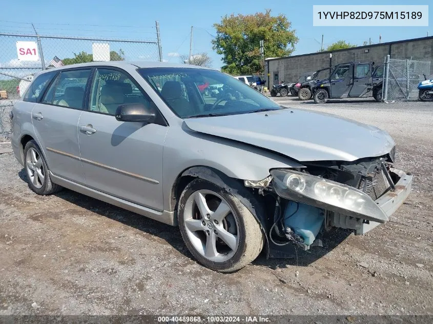 2007 Mazda Mazda6 S Sport Ve VIN: 1YVHP82D975M15189 Lot: 40489868