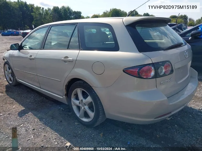 2007 Mazda Mazda6 S Sport Ve VIN: 1YVHP82D975M15189 Lot: 40489868