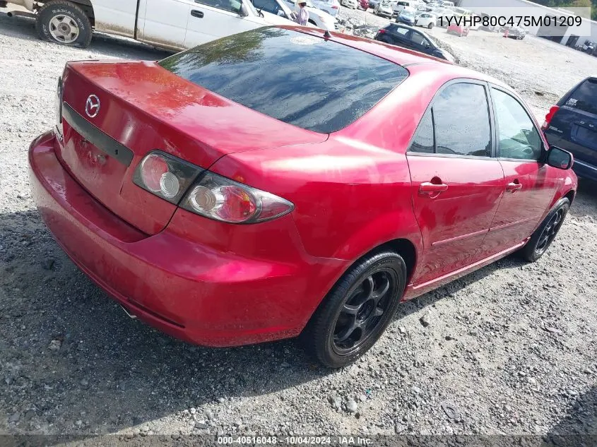 2007 Mazda Mazda6 I Sport Ve VIN: 1YVHP80C475M01209 Lot: 40516048