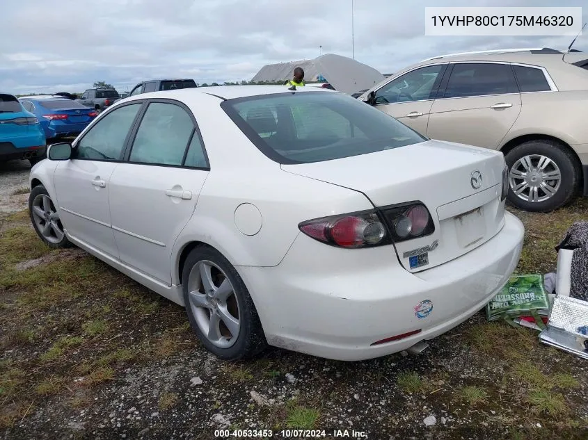 2007 Mazda 6 I VIN: 1YVHP80C175M46320 Lot: 40533453