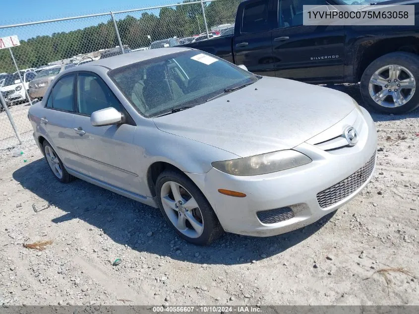 2007 Mazda Mazda6 I Sport Ve VIN: 1YVHP80C075M63058 Lot: 40556607