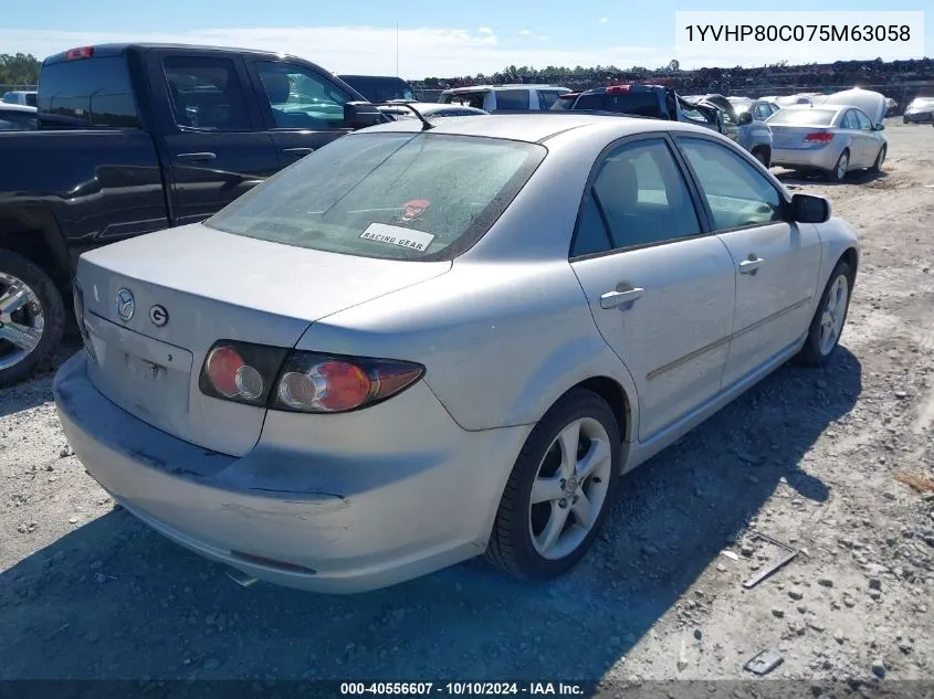 2007 Mazda Mazda6 I Sport Ve VIN: 1YVHP80C075M63058 Lot: 40556607