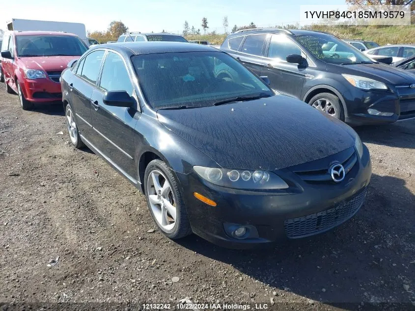 2008 Mazda Mazda6 VIN: 1YVHP84C185M19579 Lot: 12132242