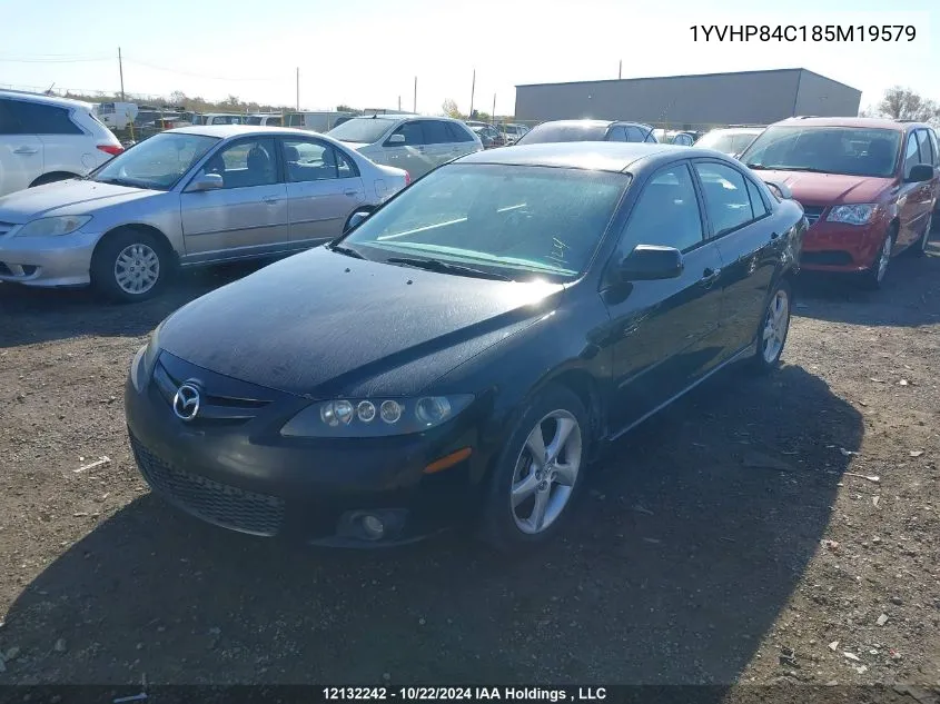 2008 Mazda Mazda6 VIN: 1YVHP84C185M19579 Lot: 12132242