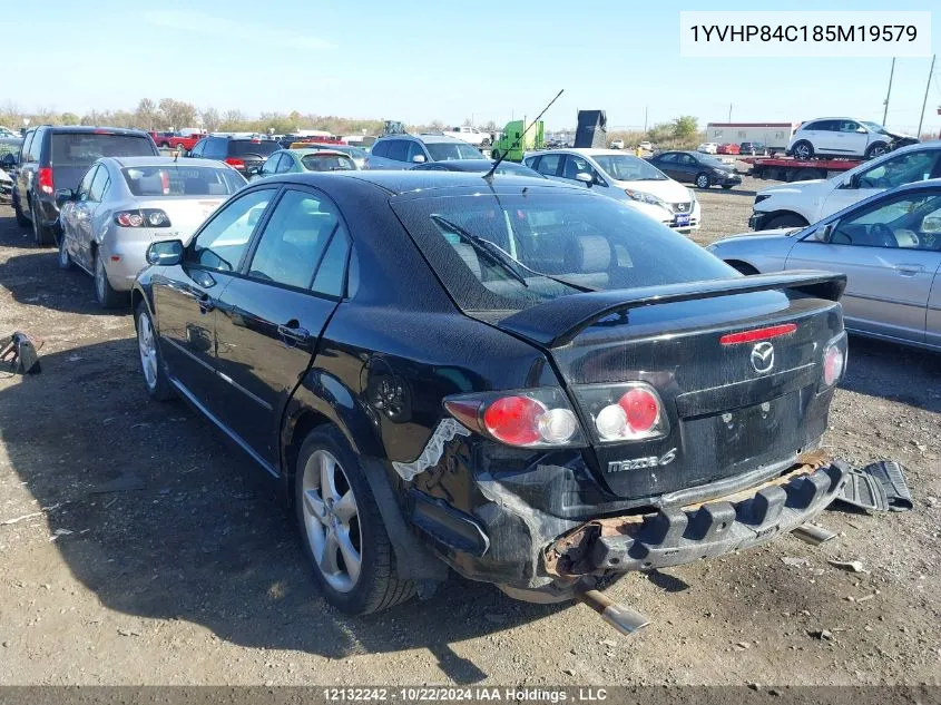 2008 Mazda Mazda6 VIN: 1YVHP84C185M19579 Lot: 12132242