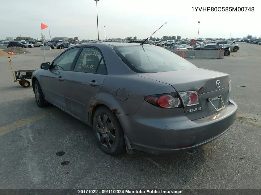 1YVHP80C585M00748 2008 Mazda Mazda6 Gs