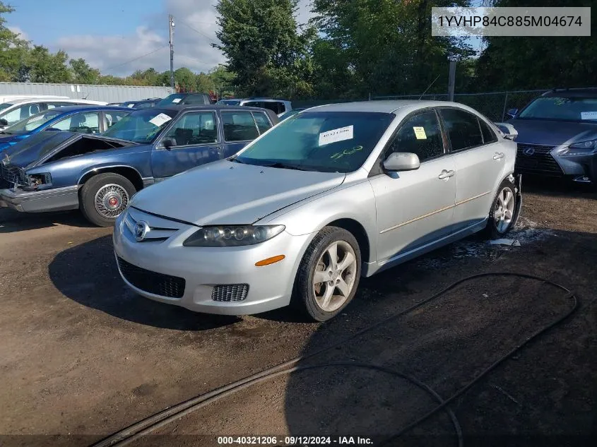 2008 Mazda Mazda6 I Sport Ve VIN: 1YVHP84C885M04674 Lot: 40321206