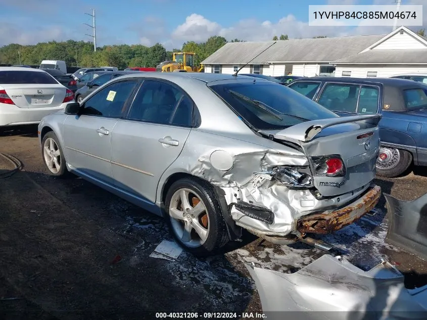 2008 Mazda Mazda6 I Sport Ve VIN: 1YVHP84C885M04674 Lot: 40321206