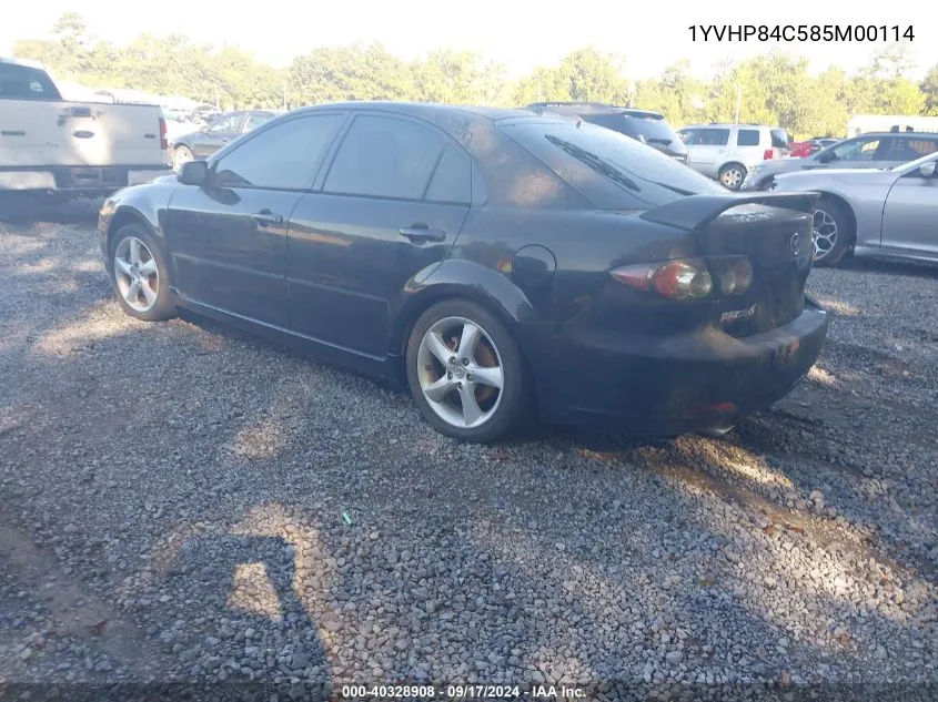 2008 Mazda Mazda6 I Sport Ve VIN: 1YVHP84C585M00114 Lot: 40328908