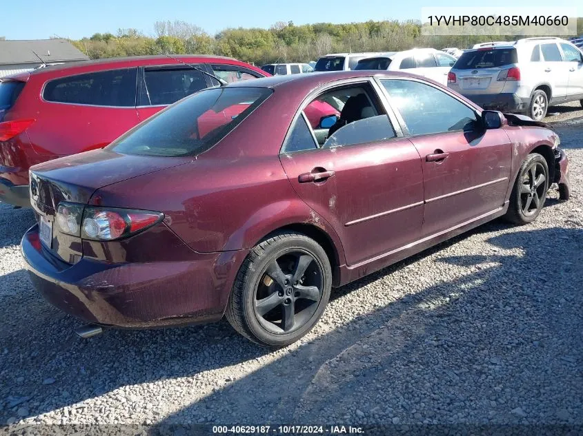 2008 Mazda Mazda6 I Sport Ve VIN: 1YVHP80C485M40660 Lot: 40629187