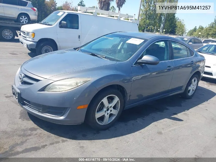 2009 Mazda 6 I VIN: 1YVHP81A695M41257 Lot: 40316770