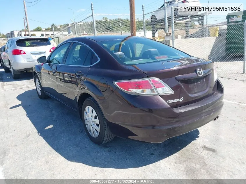 2009 Mazda Mazda6 I Sport VIN: 1YVHP81H795M51535 Lot: 40507277