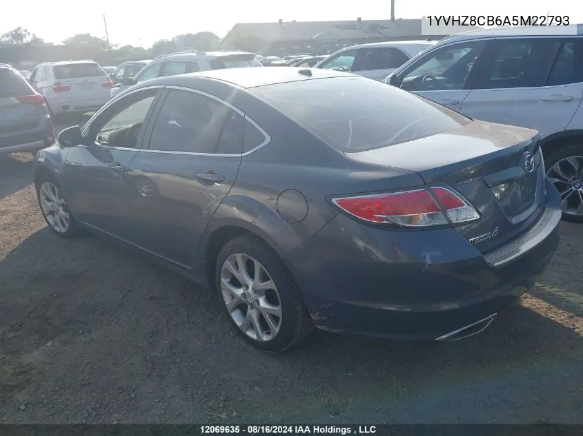 2010 Mazda Mazda6 VIN: 1YVHZ8CB6A5M22793 Lot: 12069635