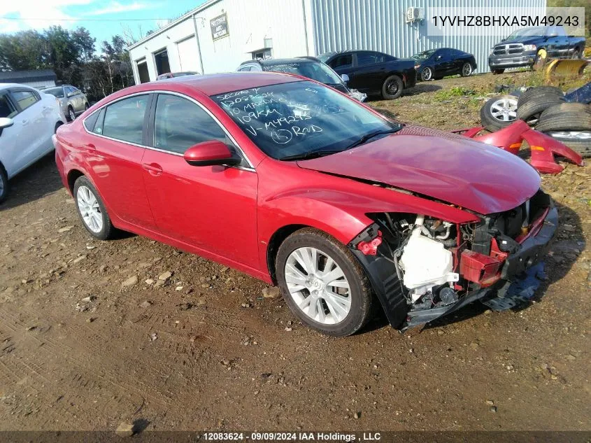 2010 Mazda Mazda6 VIN: 1YVHZ8BHXA5M49243 Lot: 12083624