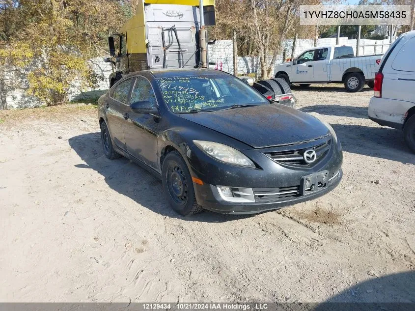 2010 Mazda Mazda6 VIN: 1YVHZ8CH0A5M58435 Lot: 12129434