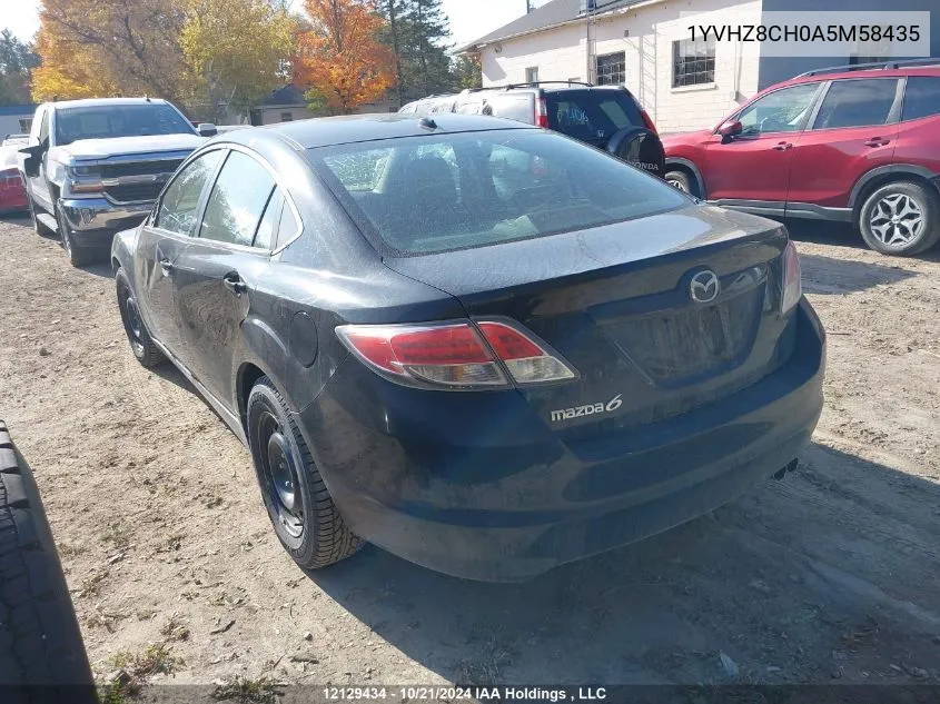 2010 Mazda Mazda6 VIN: 1YVHZ8CH0A5M58435 Lot: 12129434