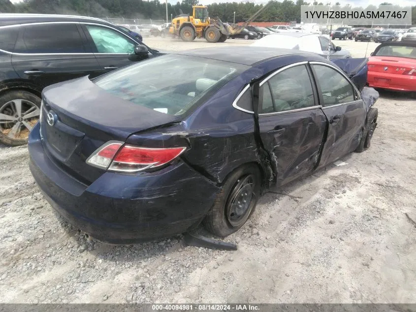 2010 Mazda Mazda6 I Sport VIN: 1YVHZ8BH0A5M47467 Lot: 40094981