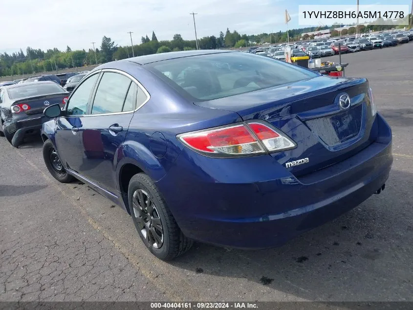 1YVHZ8BH6A5M14778 2010 Mazda 6 I