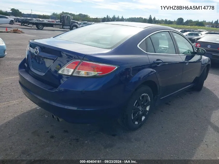 1YVHZ8BH6A5M14778 2010 Mazda 6 I