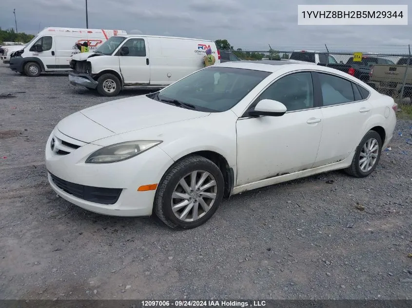 2011 Mazda Mazda6 VIN: 1YVHZ8BH2B5M29344 Lot: 12097006