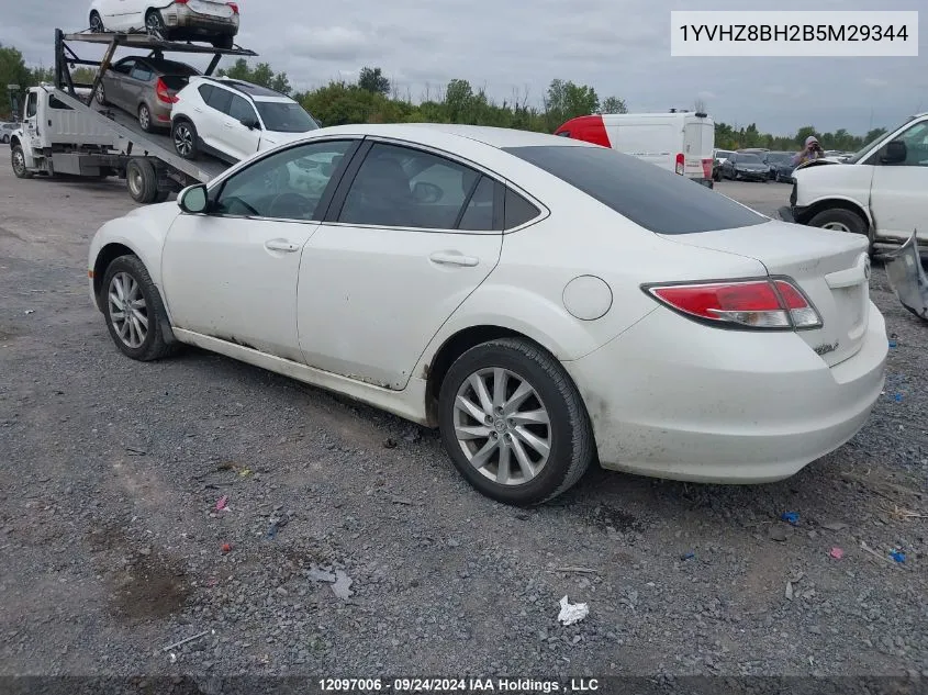 2011 Mazda Mazda6 VIN: 1YVHZ8BH2B5M29344 Lot: 12097006