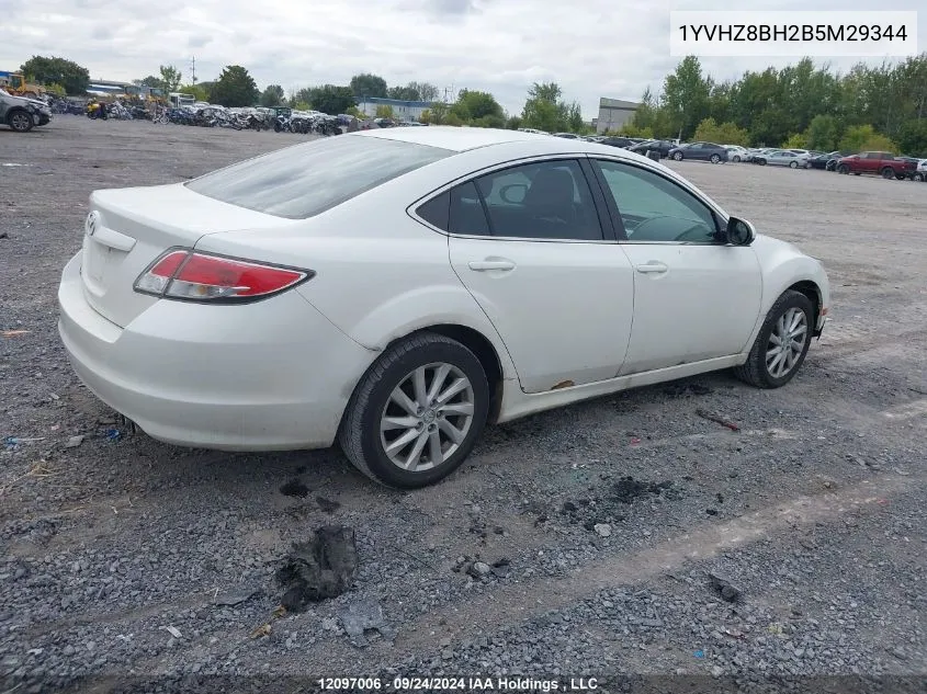 2011 Mazda Mazda6 VIN: 1YVHZ8BH2B5M29344 Lot: 12097006