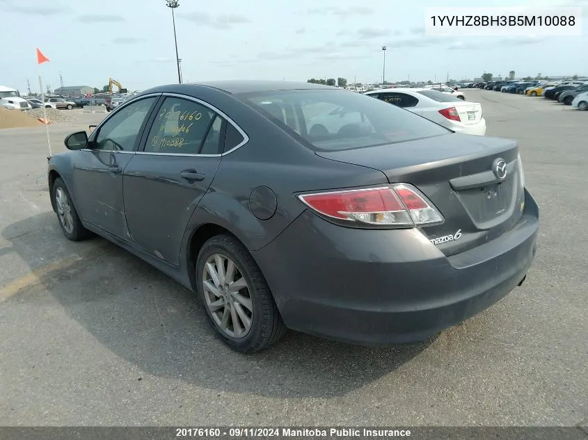 1YVHZ8BH3B5M10088 2011 Mazda Mazda6 Gs