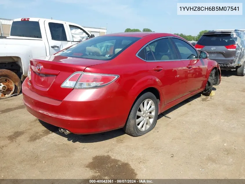 1YVHZ8CH6B5M07541 2011 Mazda Mazda6 I Touring Plus