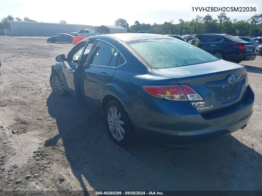 1YVHZ8DH2C5M22036 2012 Mazda 6 I