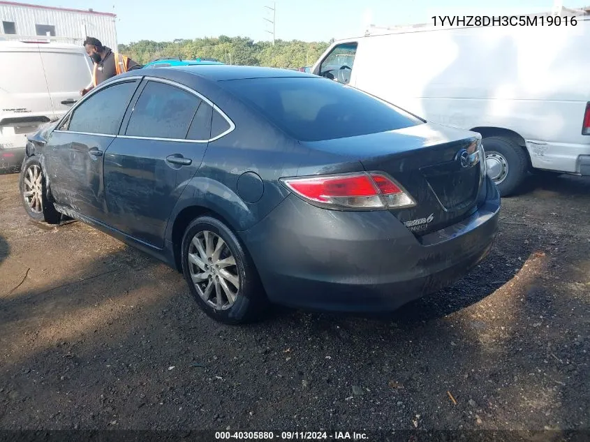 2012 Mazda Mazda6 I Touring VIN: 1YVHZ8DH3C5M19016 Lot: 40305880