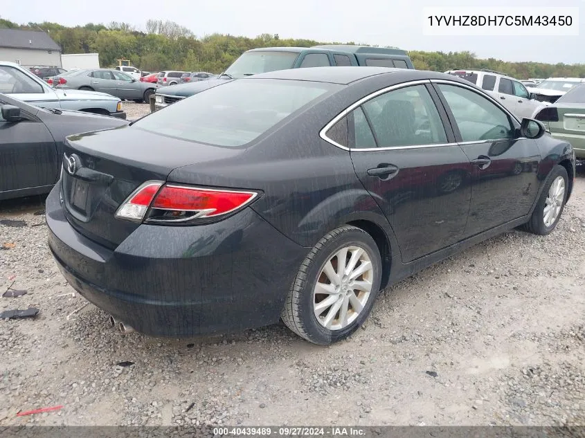 1YVHZ8DH7C5M43450 2012 Mazda Mazda6 I Touring